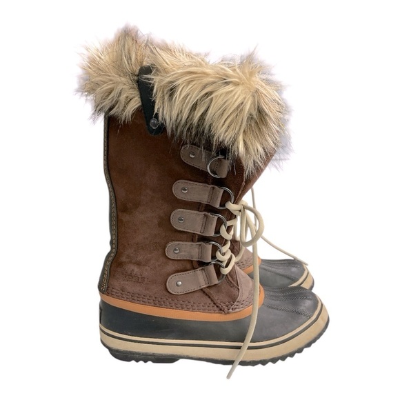 Sorel Joan of Arctic Wool lined Fur
Trim Tall Brown Boots. 7 - Picture 3 of 13